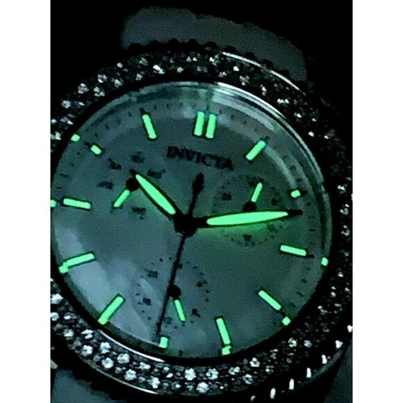 Invicta Women's Watch 28486 Angel 38mm White Dial Crystals Accent Rubber Strap - Picture 8 of 13